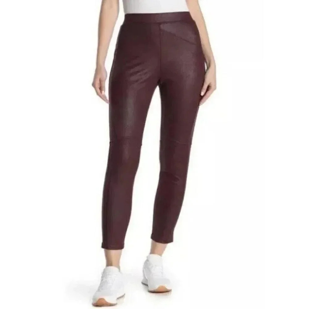 Free People Midnight Vegan Suede Wine Leggings - Picture 3 of 8